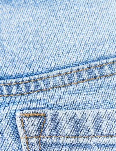 Jeans large éco-responsable denim snow bleu femme