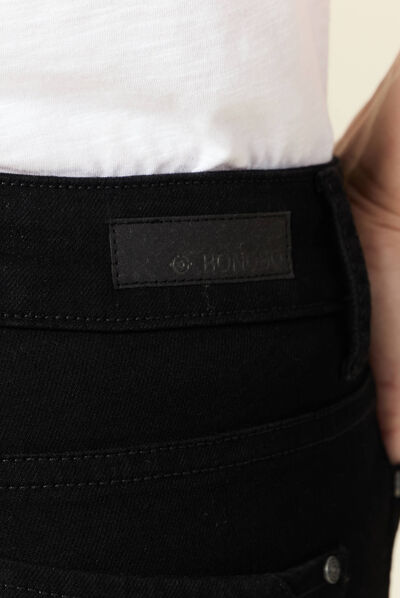 Jeans Vanessa - slim taille basse 7/8ème denim noir femme