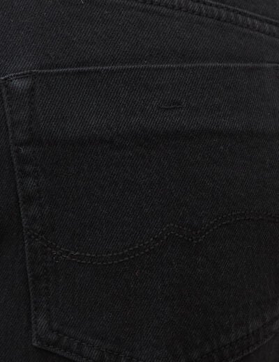 Jeans mom 7/8&egrave;me denim noir femme