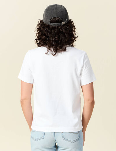 T-shirt manches courtes blanc femme