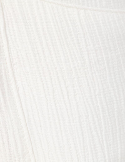 Pantalon cargo fluide ecru femme