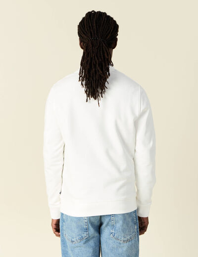 Sweat manches longues ecru homme