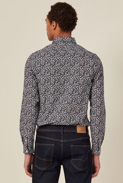 Chemise éco-responsable bleu marine homme