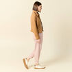 Blouson su&eacute;dine col clout&eacute; beige femme