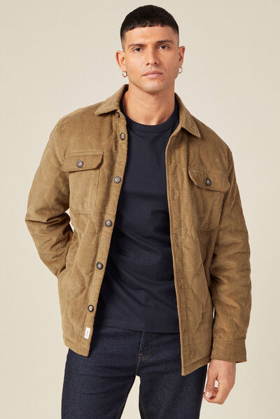 Surchemise éco-responsable beige homme