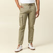 Pantalon battle bas resserré vert kaki homme
