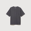 T-shirt ras de cou manches courtes gris fonc&eacute; homme