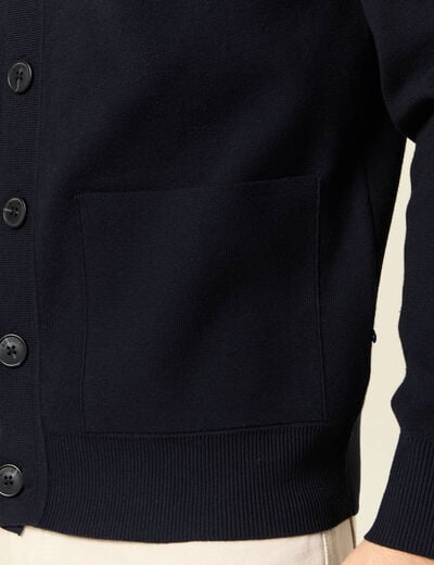 Gilet manches longues bleu marine homme