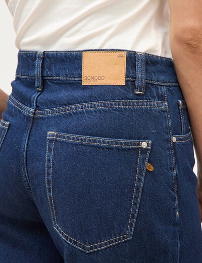 Jeans loose en coton denim brut clean femme