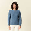 Pull manches longues bleu clair femme