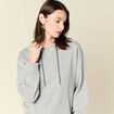 Sweat à capuche gris femme