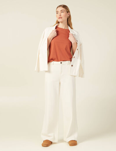 T-shirt manches courtes orange femme