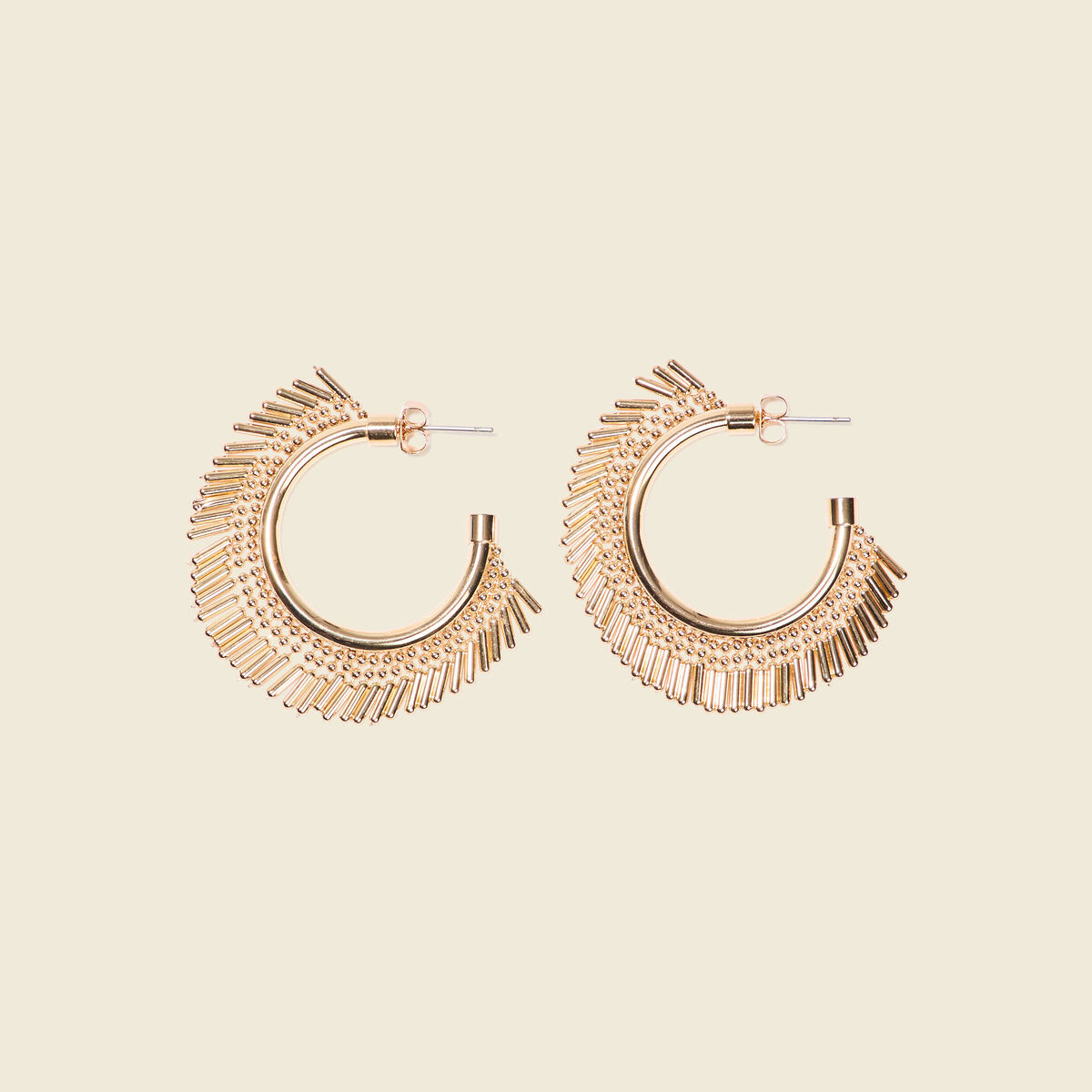 Boucles d'oreilles créoles couleur or femme