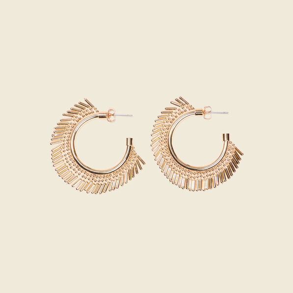 Boucles d'oreilles créoles couleur or femme
