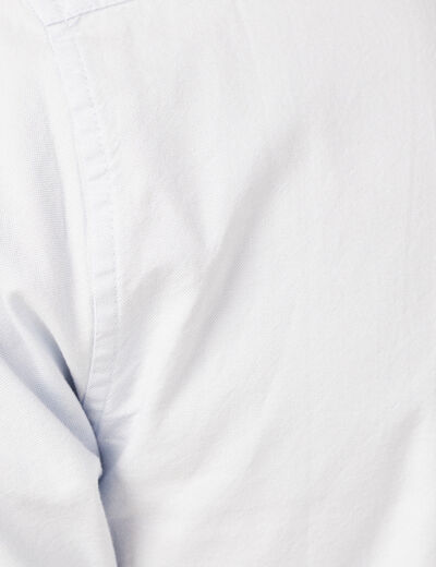 Chemise col mao bleu clair homme
