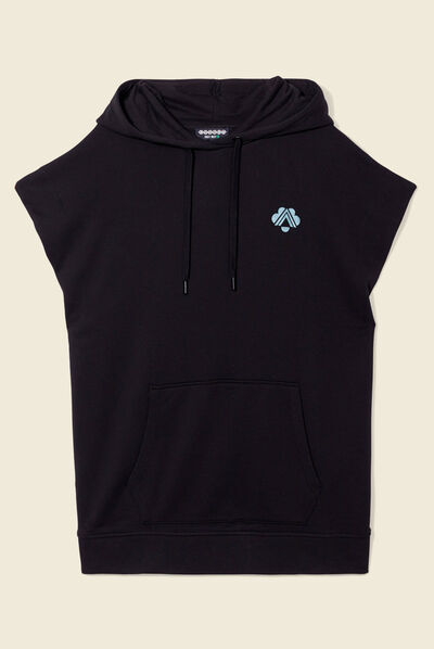 Sweat capuche éco-responsable noir femme