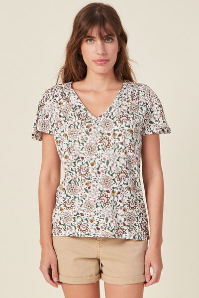 T-shirt éco-responsable blanc femme