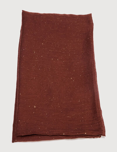 Foulard marron cognac femme