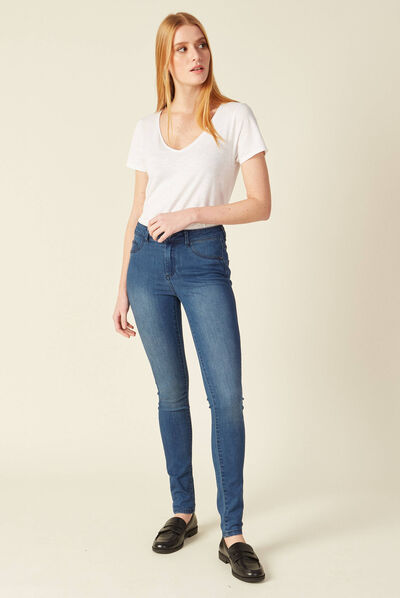 Jeans Lou - jegging denim stone femme