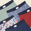 Lot 5 boxers vert olive homme