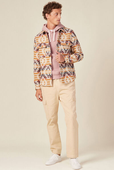 Pantalon cargo beige homme