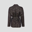 Kimono oversize manches longues ceinture couleur or femme