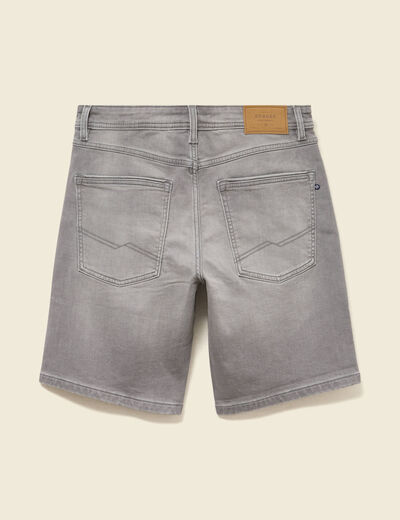 Bermuda en jeans denim gris homme