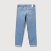 Jeans girlfriend 5 poches denim used femme