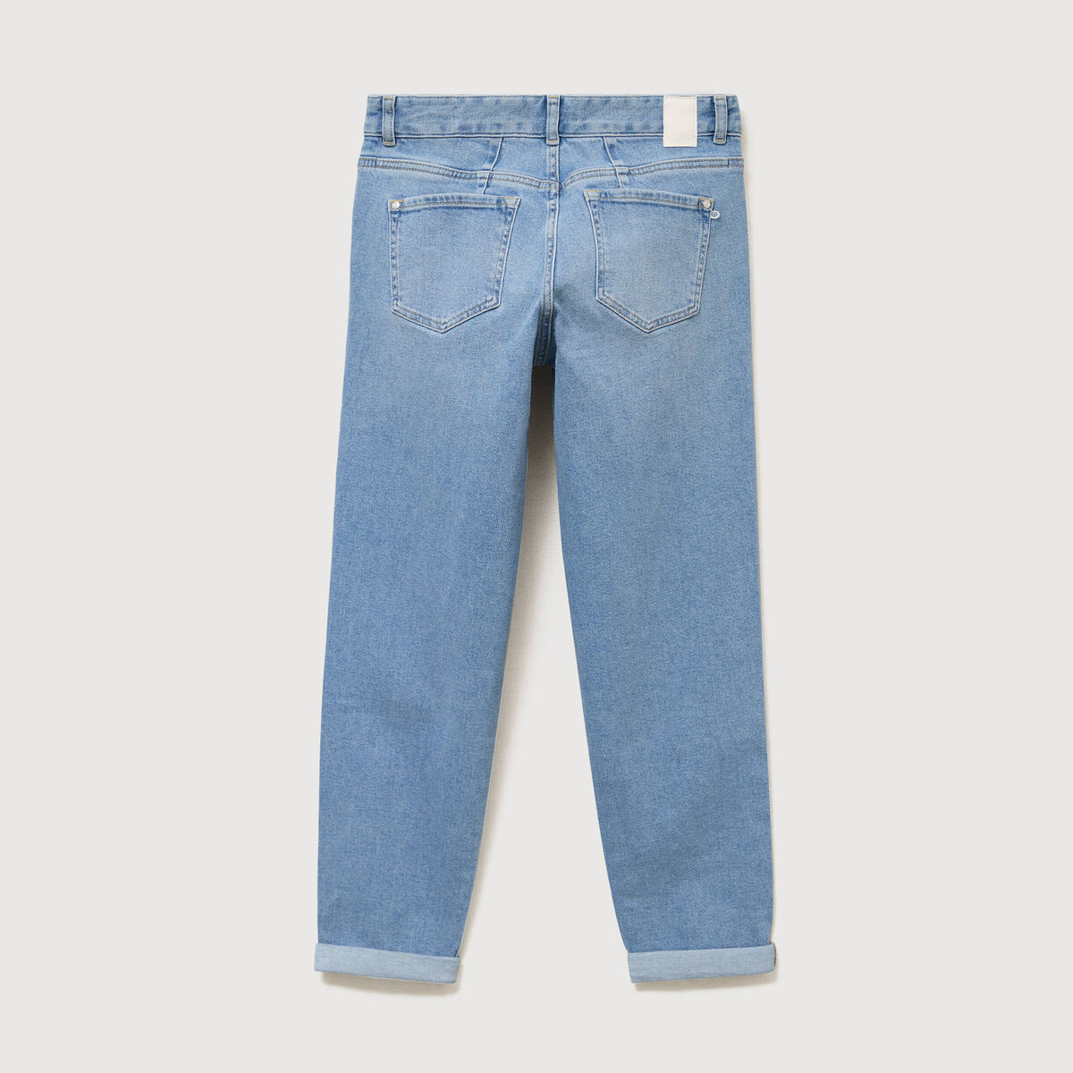 Jeans girlfriend 5 poches denim used femme