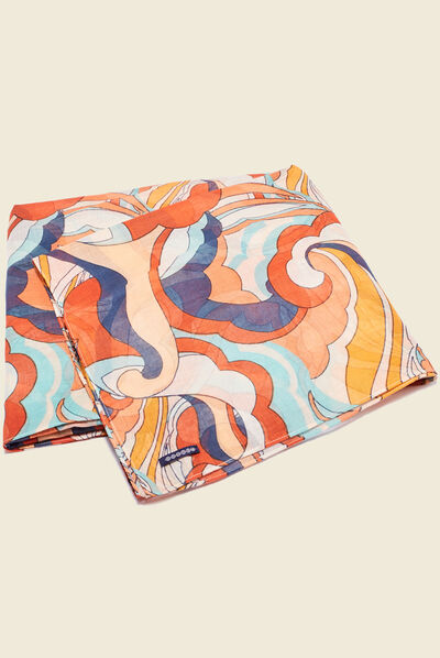 Foulard orange clair femme