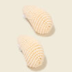 Boucles d'oreilles pendantes ecru femme