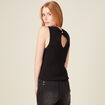 Pull débardeur éco-responsable noir femme