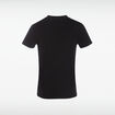 T-shirt ajust&eacute; col v manches courtes noir homme