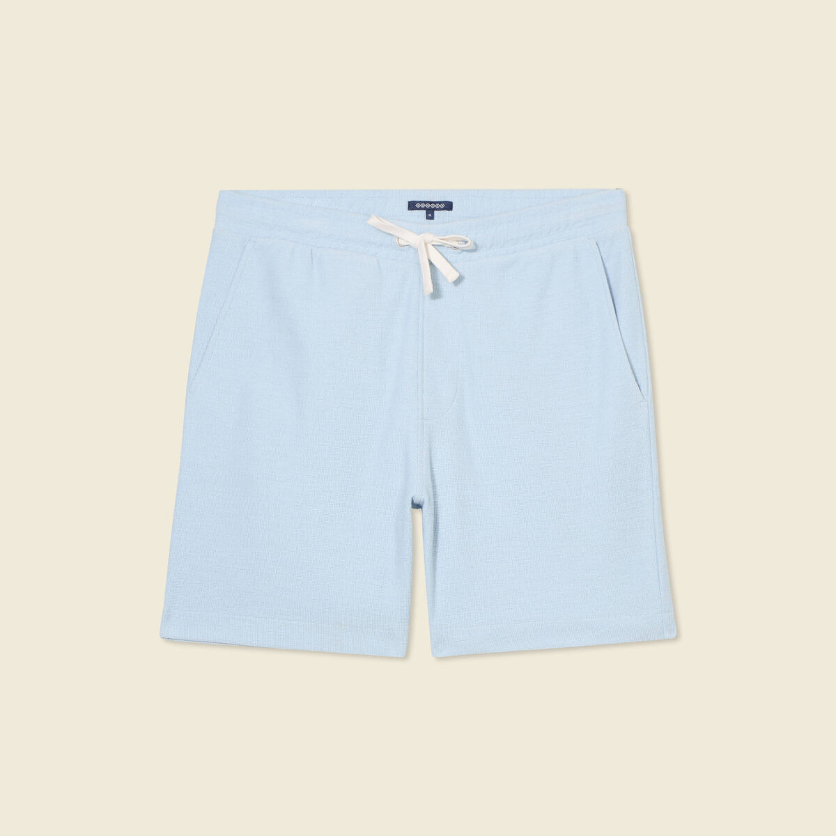Short droit avec cordon bleu ciel homme