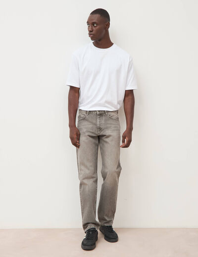 Jeans regular longueur 32 marron homme