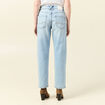 Jeans droit 7/8ème denim bleach femme