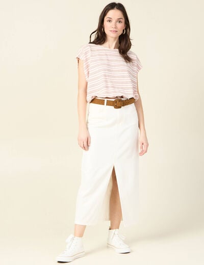 T-shirt manches courtes multicolore femme