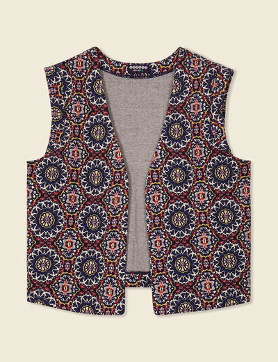 Gilet éco-responsable bleu marine femme