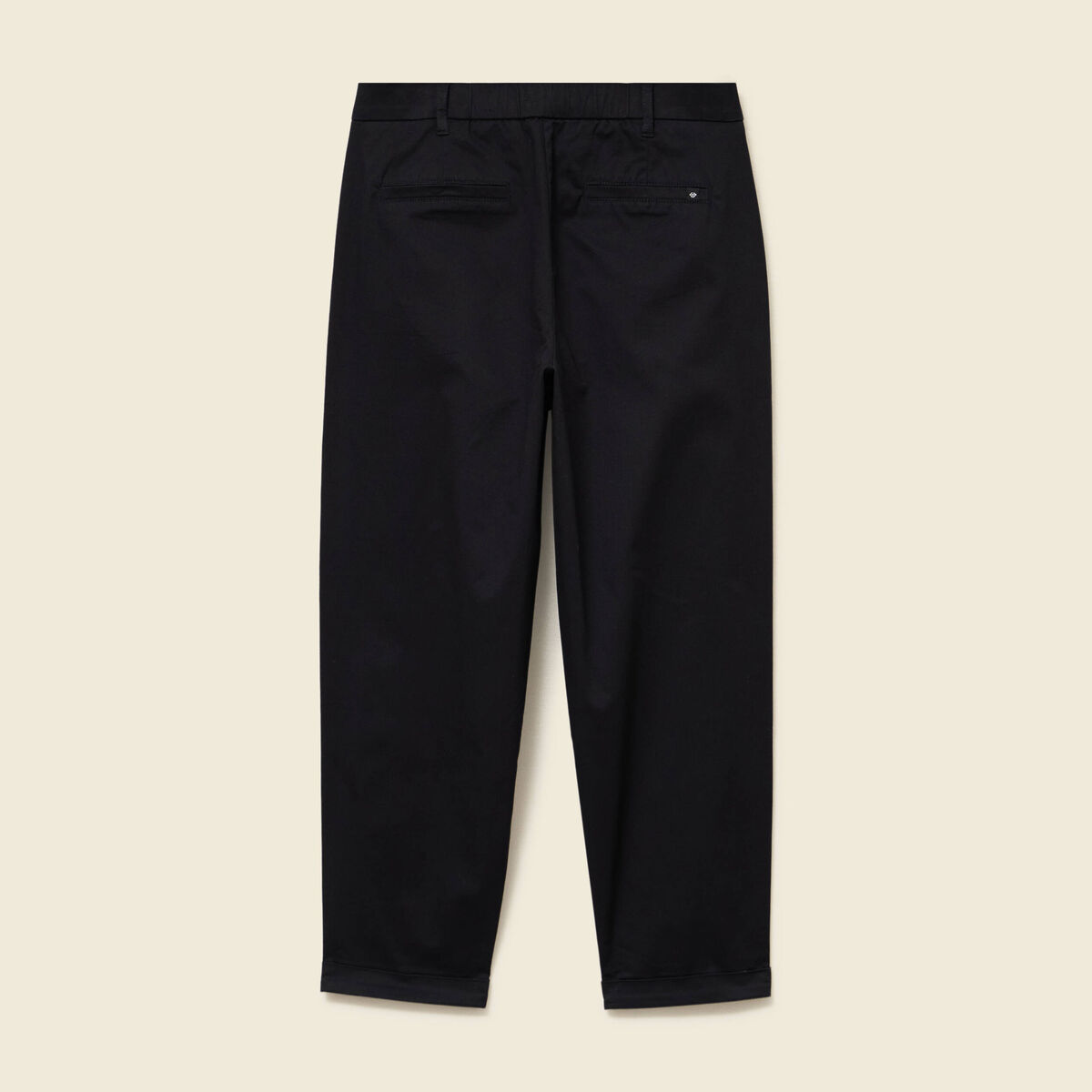 Pantalon taille haute fluide noir femme