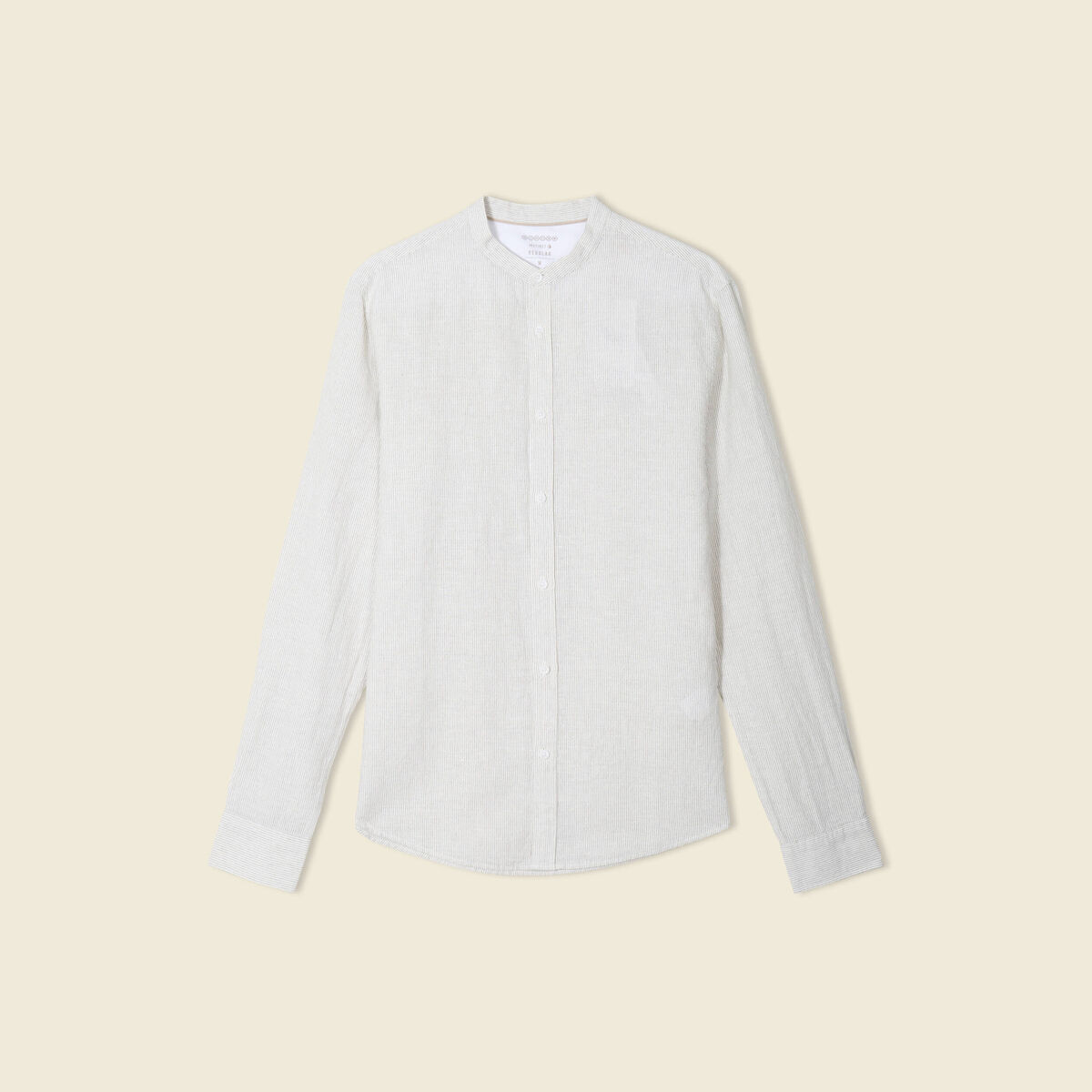 Chemise manches longues gris homme
