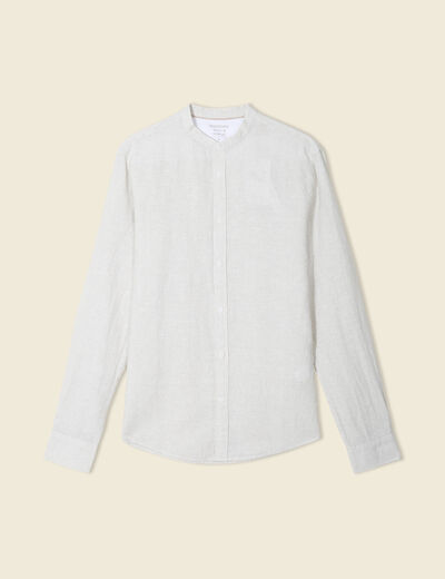Chemise manches longues gris homme