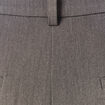 Pantalon large taille haute fluide gris femme