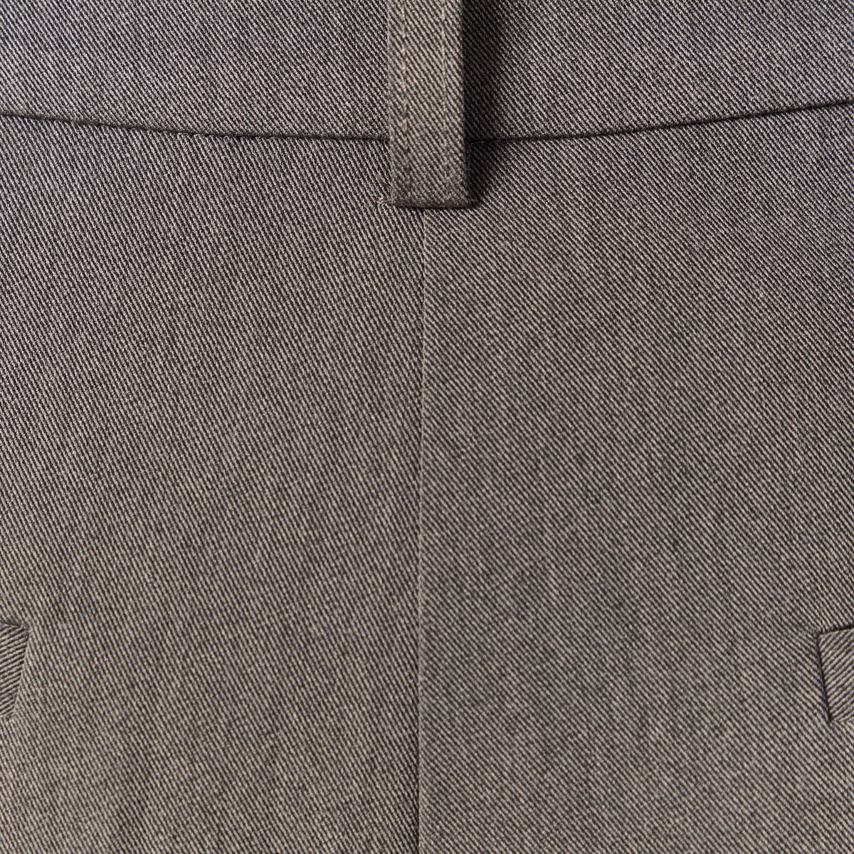 Pantalon large taille haute fluide gris femme