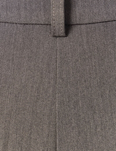 Pantalon large taille haute fluide gris femme