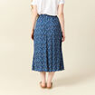 Jupe longue évasée bleu femme