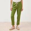 Pantalon taille standard vert olive femme
