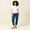 T-shirt ajusté court manches courtes blanc femme