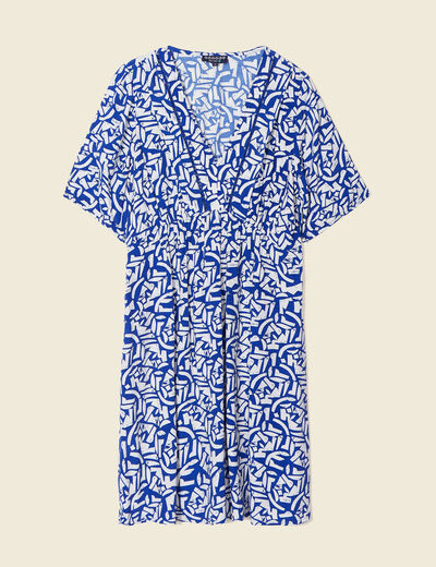 Robe droite éco-responsable bleu femme