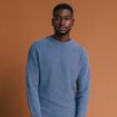 Pull manches longues fabriqu&eacute; en France bleu fonc&eacute; homme