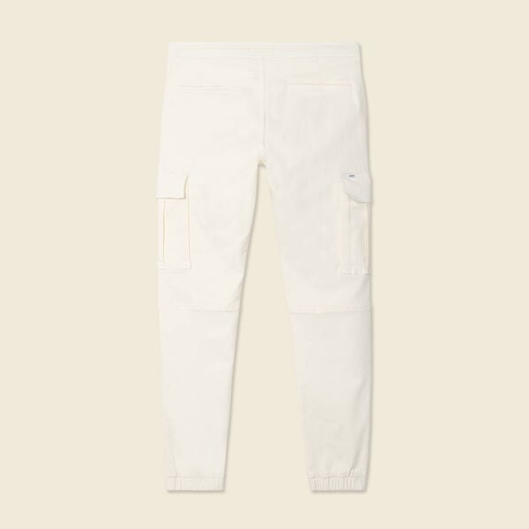 pantalon battle bas resserre ecru homme Pantalon battle bas resserré ecru homme